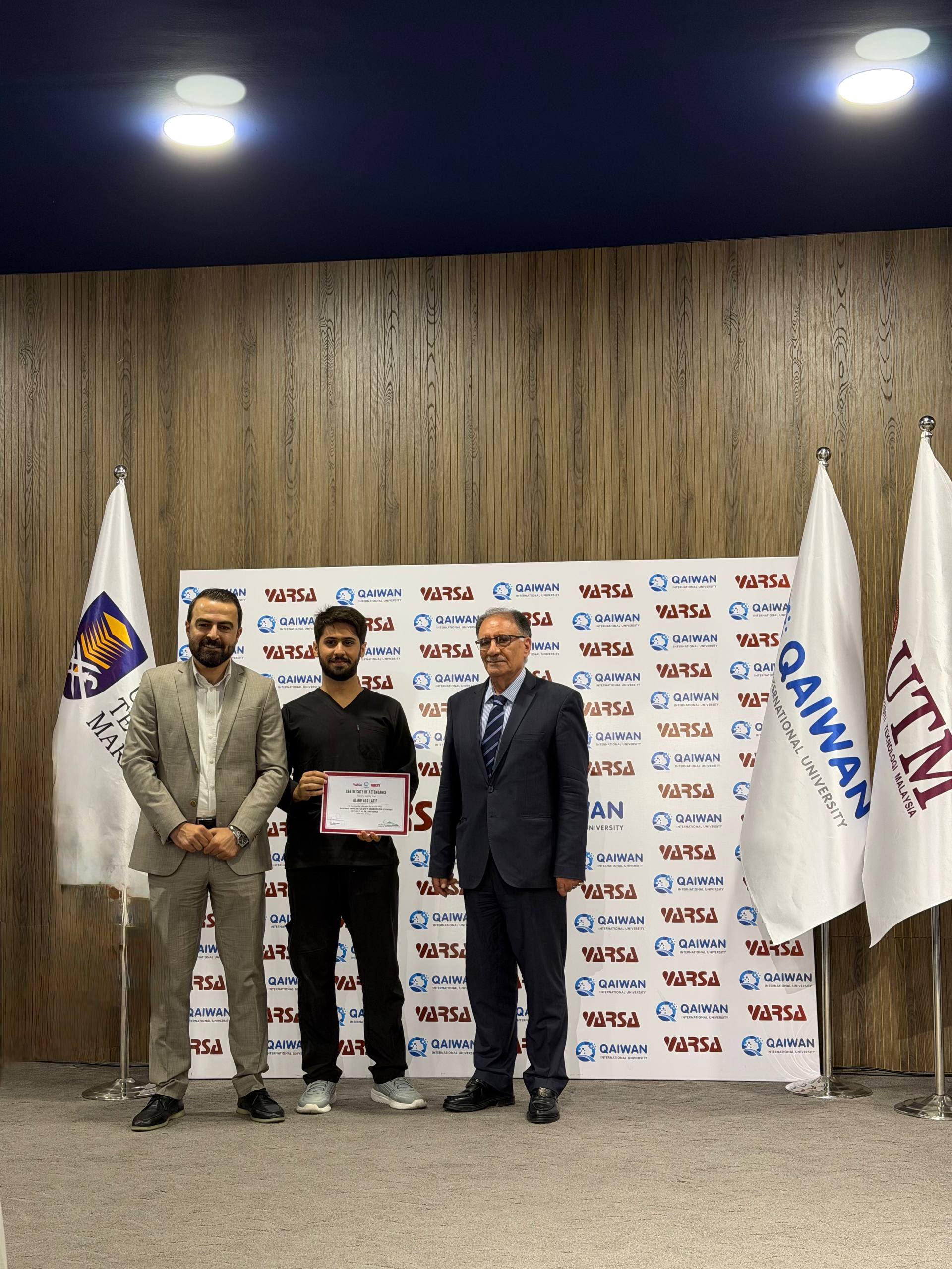 QIU Dentistry Students Receive Certificates of Participation in Dental Implantology Course
